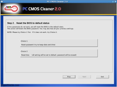 PC CMOS Cleaner Screenshot